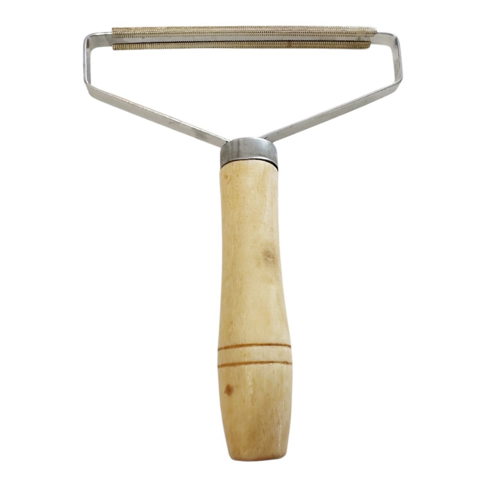 Reusable Pet Hair Removal Tool with Wooden Handle